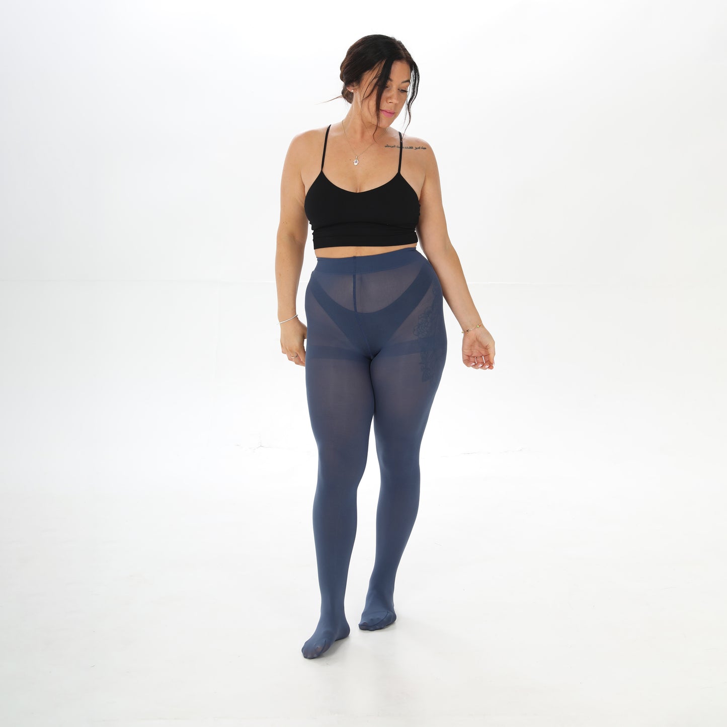 Womens Plus Size Opaque Tights 