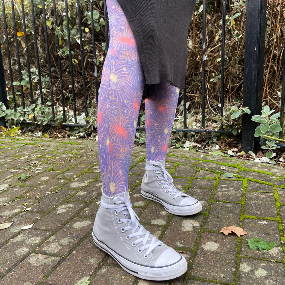 
                  
                    Firework Frenzy Printed Tights
                  
                