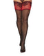 Red Flocked Lace Hold-Ups SALE!