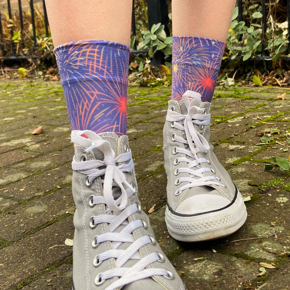 Firework Frenzy Printed Socks