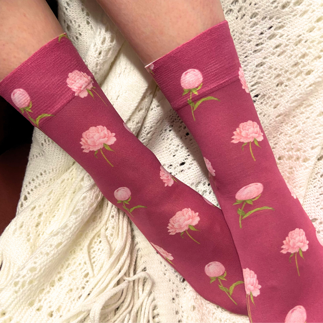 
                  
                    Birth Flower Printed Socks - November Peony
                  
                