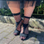 large fishnet socks black 