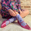 Birth Flower Printed Socks - February Violet