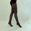 Stripe net tights black