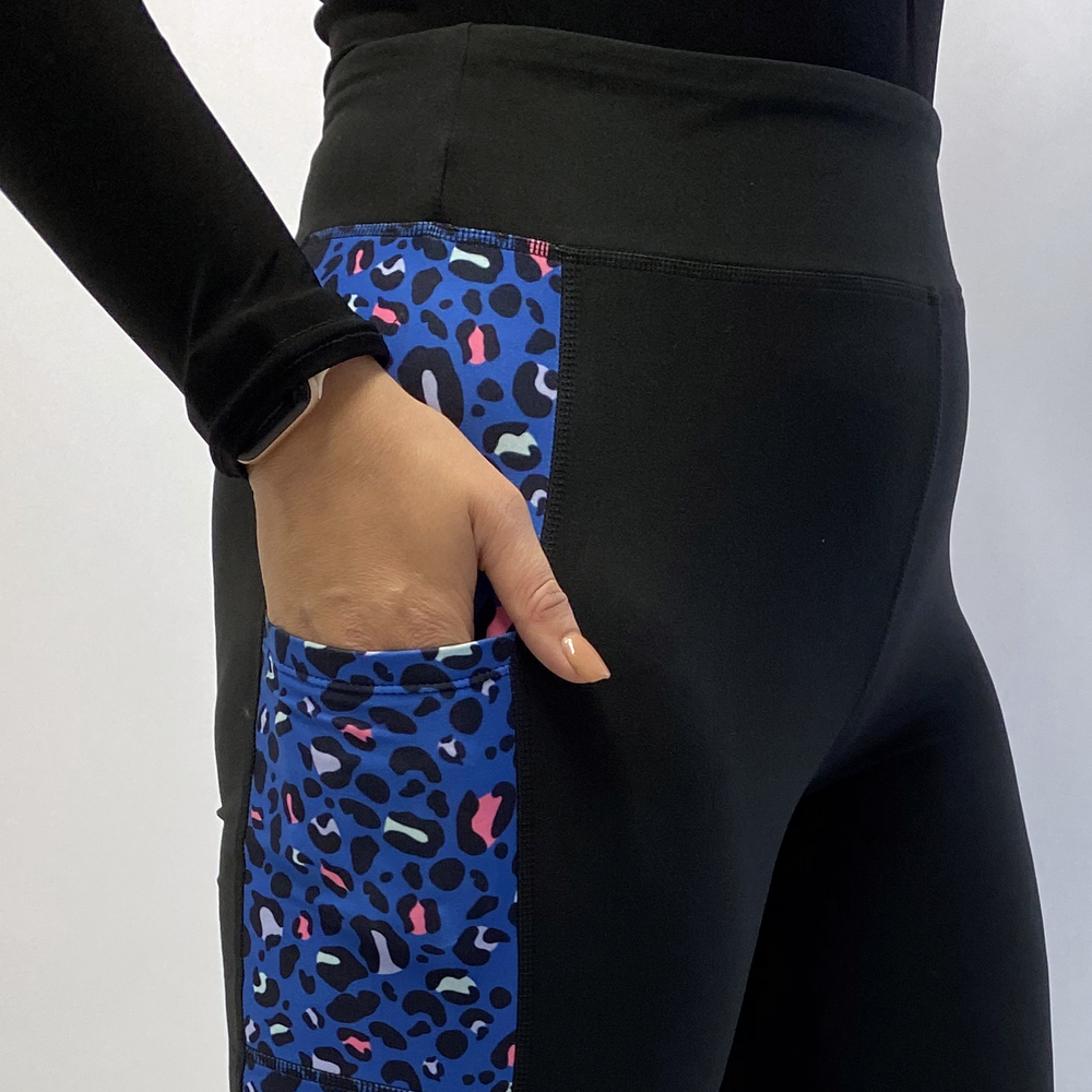 Leggings With Pockets - Black/Leopard – Better Tights